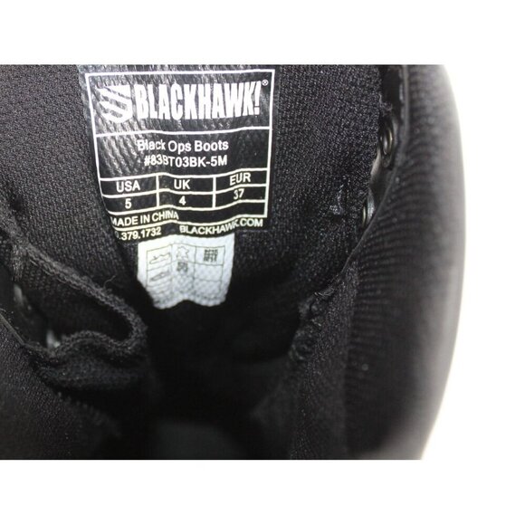 BLACKHAWK! Combat Boots Men's Size 5 Black Ops Leather Waterproof Cushioned - Picture 13 of 16